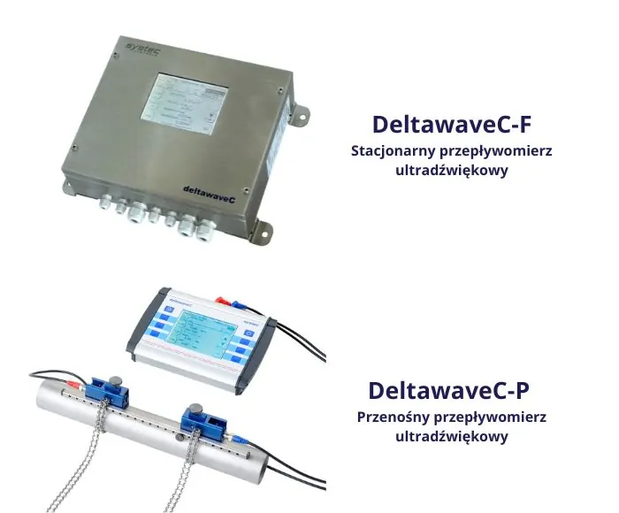 Przepływomierz ultradżwiękowy DeltawaveC w wersji stacjonarnej i przenośnej
