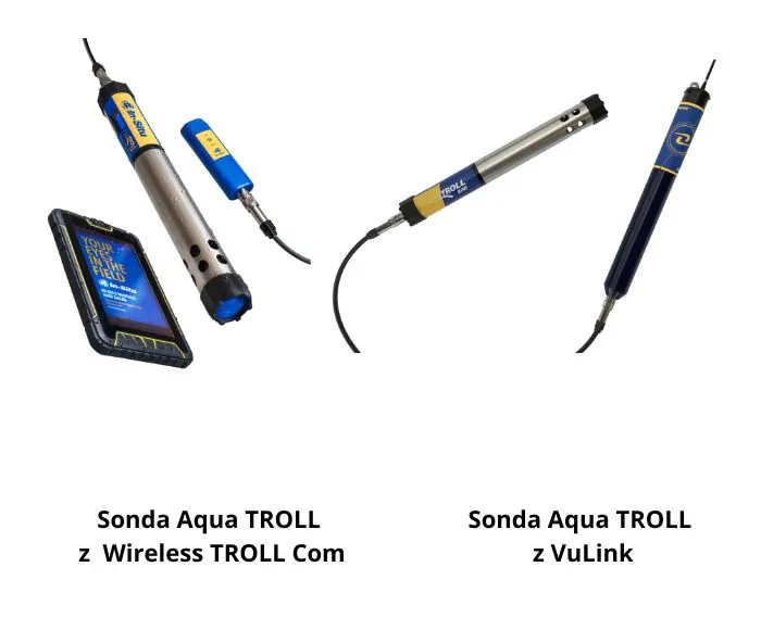 VuLink and Wireless TROLL Com communication modules for Aqua TROLL probes