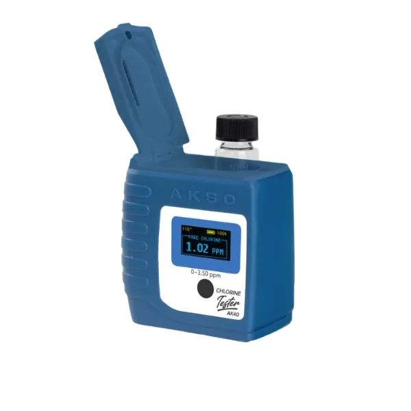 AK40 – pocket photometer for measuring chlorine in water (0.00–3.50 ppm)