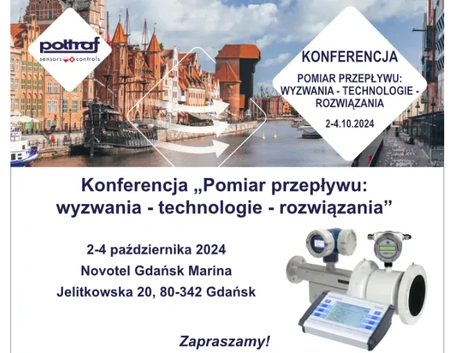 Konferencja Poltraf na temat pomiaru przepływu - zapraszamy do Gdańska 2-4 października 2024!